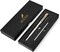 Ballpoint Pens, Stunning Silver Chrome Metal Pen with Golden Trim, Best Ball Pen Gift Set for Men & Women, Professional, Executive, Office, Nice Pens-Gift Box with 0.5mm Extra Black Refill